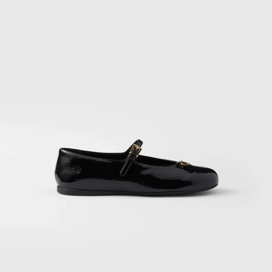 PRADA Naplak Flat Shoes black Ballet Shoes