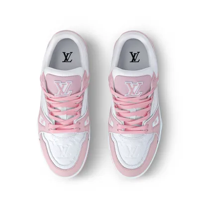 Louis Vuitton White with Pink Sneakers