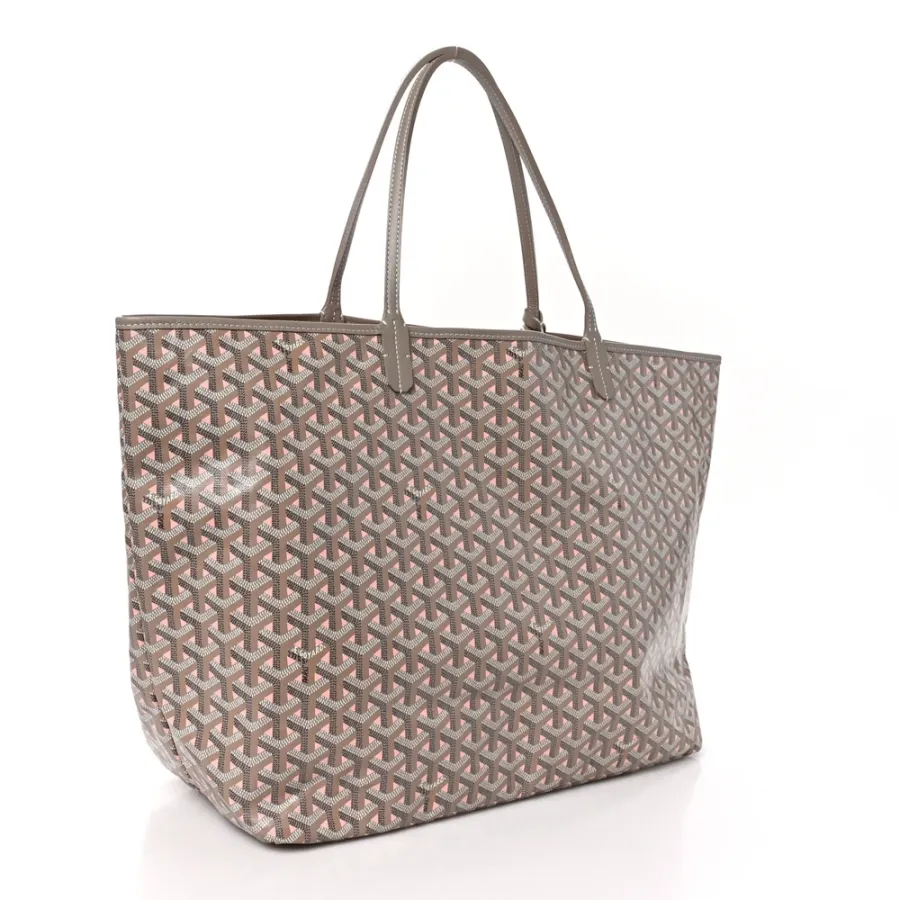 Goyard Saint Louis Claire Voie GM Grege / Powder Pink Goyardine Canvas