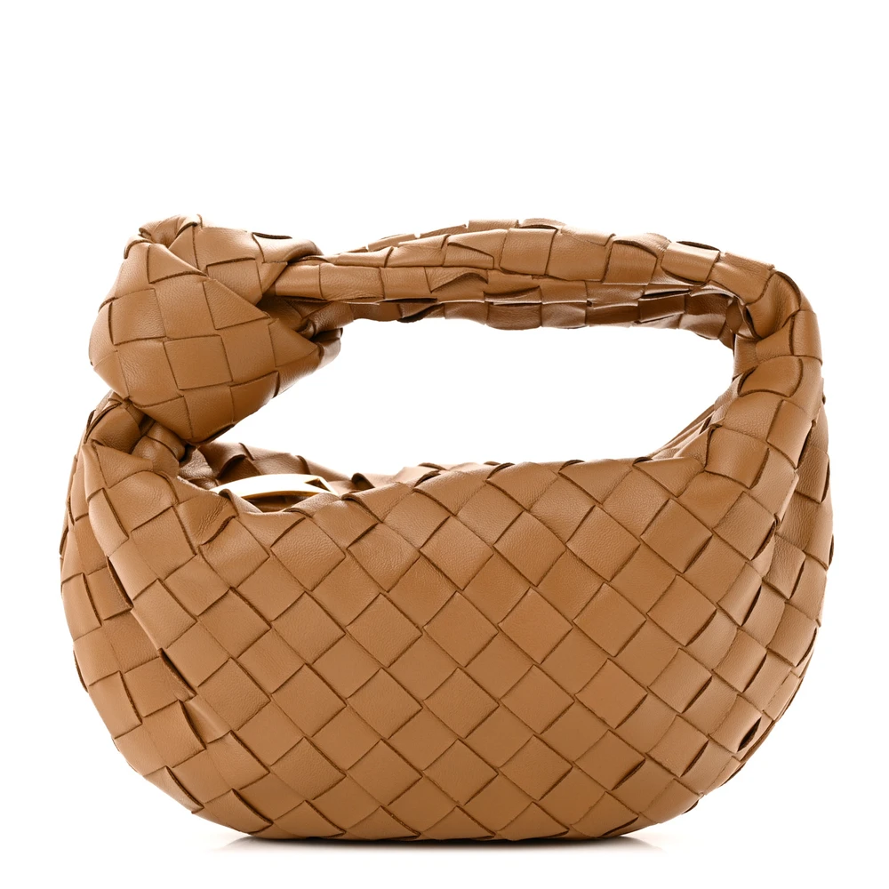 Bottega Veneta Mini Intrecciato Jodie Caramel Couro Nappa