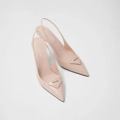 PRADA Shiny finish leather pink High Heels Shoes