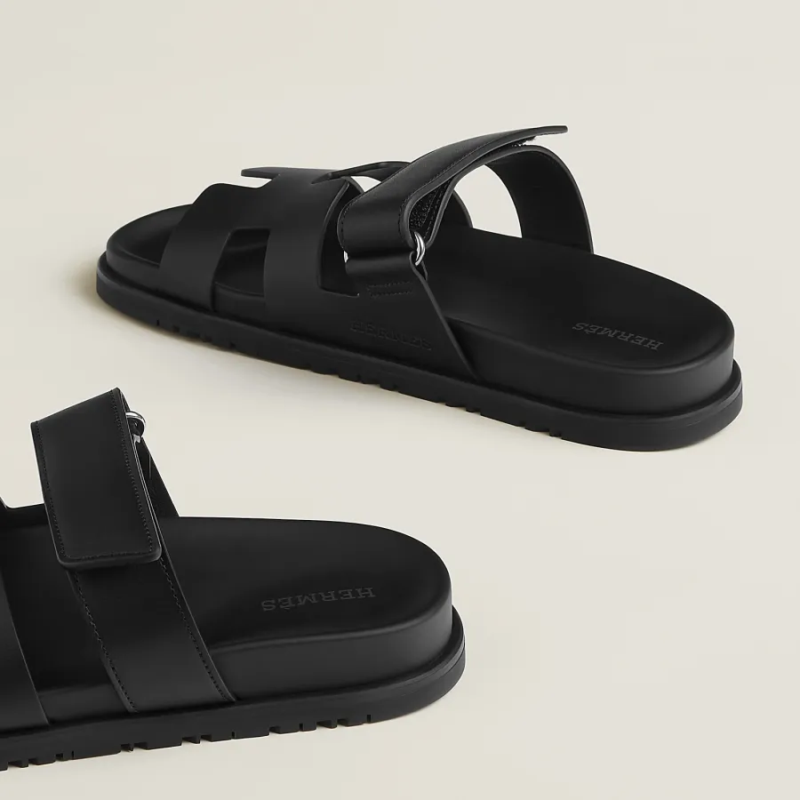 HERMES Chypre Black Slippers