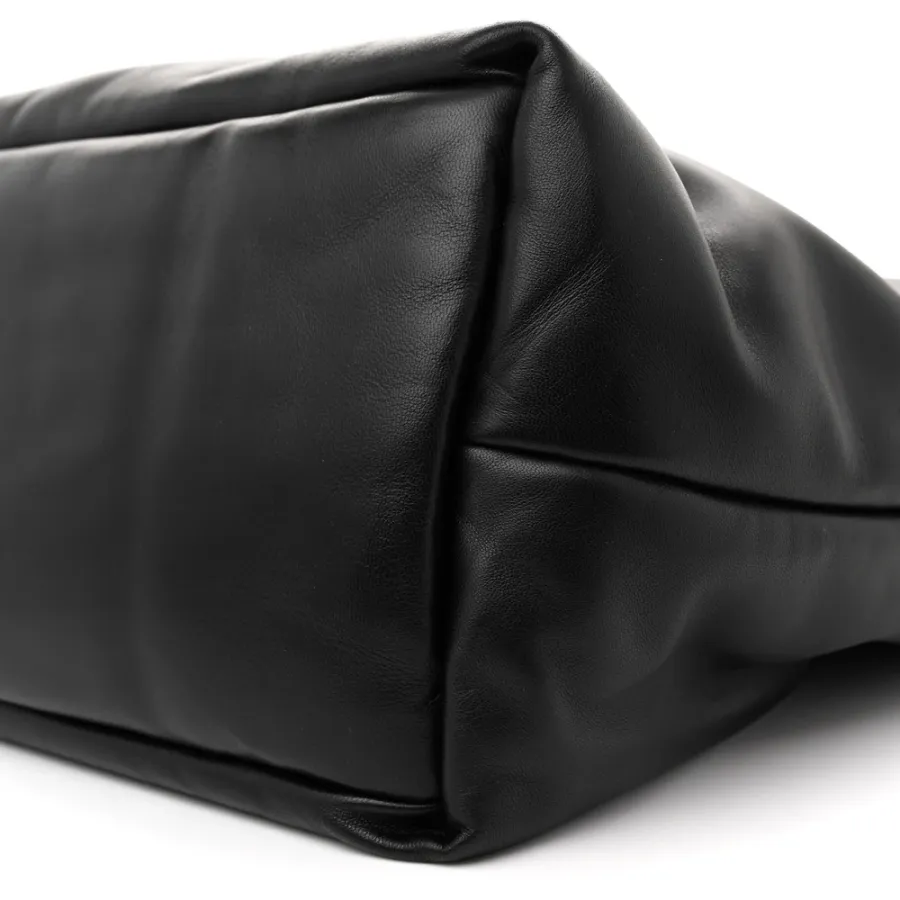 Saint Laurent Large Tote Black Wide Puffer Lambskin Leather