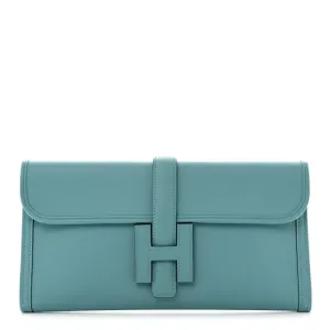 Hermès Jige Elan 29 Clutch Bleu Atoll Swift Leather