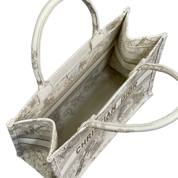 Dior Medium Dior Book Tote In Golden Magpie Embroidered Canvas - Image 4