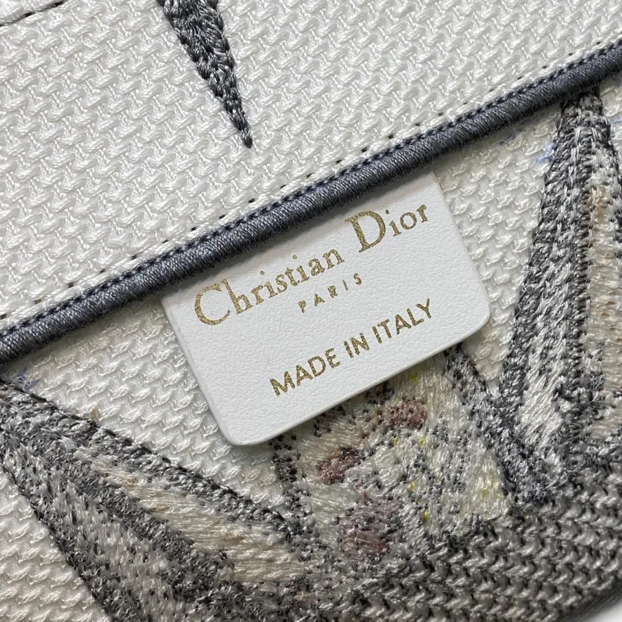 Dior Medium Rêve d'Infini Embroidered Canvas Book Tote Multicolor