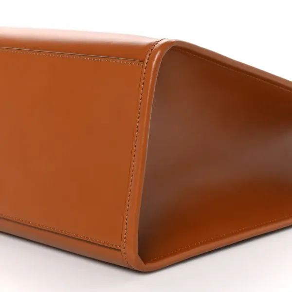 Fendi Medium Fendi Sunshine Shopper Tote Cuoio King Vitello Leather & Plexiglass Gold Hardware - Image 5