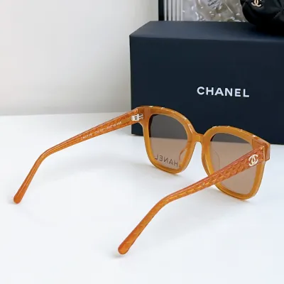 CHANEL square frame glasses rust color size 65-16-145
