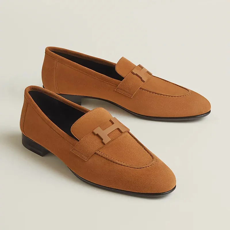 HERMES Paris Brown Loafers
