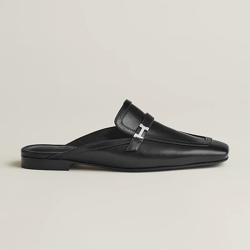 HERMES Groupie Mule Black Slippers