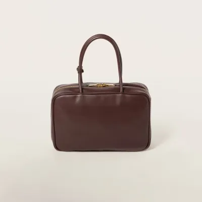 Miu Miu Beau Calfskin Leather Brown Top-Handle Bags