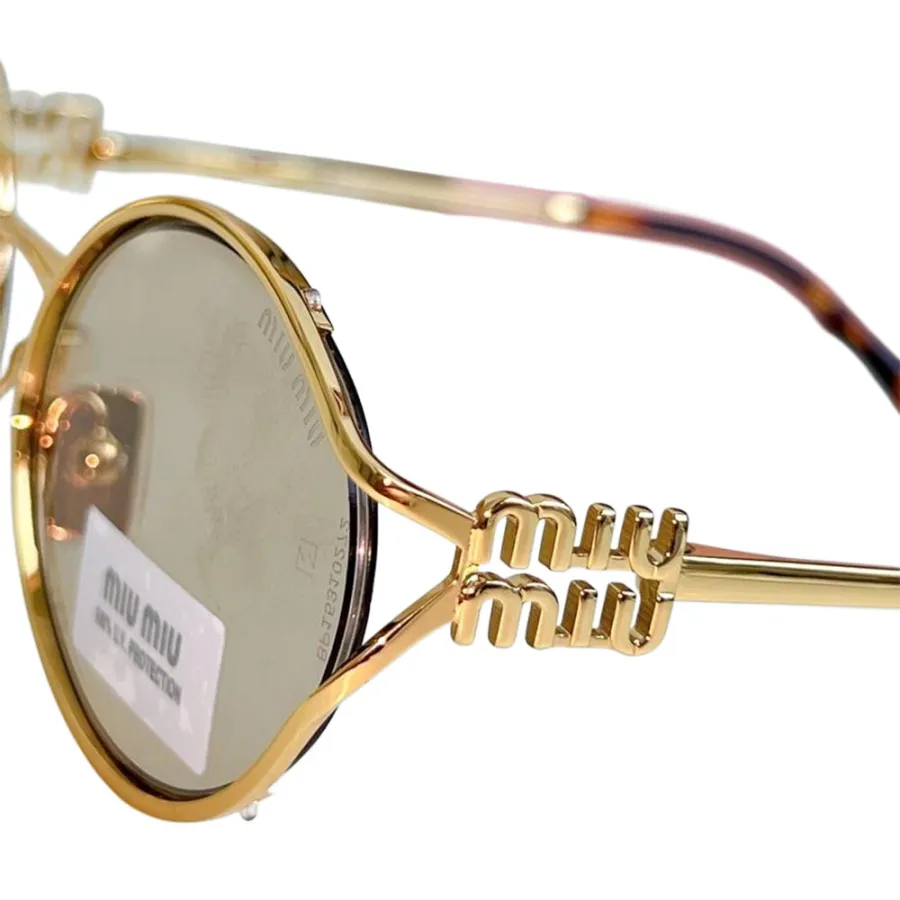 Miu Miu Oval glasses tawny/blue rose gold/brown/pink/silver/black/blue silver color Size 54口21-125