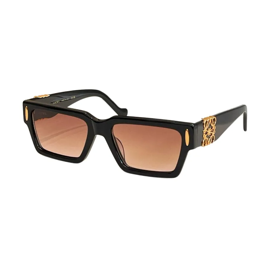 Loewe square frame glasses white/black/black green/black rust/leopard green/leopard brown color Size 56口19-145