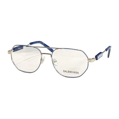 Balenciaga Pilot glasses leopard gold/black/black gold/gold/blue/gun black/silver color transparent lens Size 57口18-145