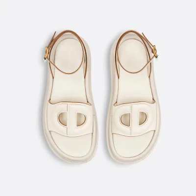 Dior white thick bottom Sandal