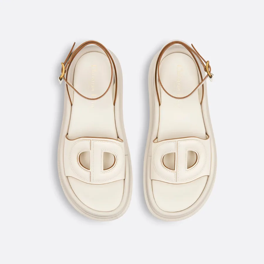 Dior white thick bottom Sandal