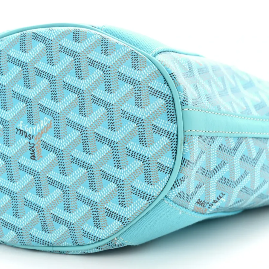 Goyard Belharra PM Bleu Turquoise Goyardine Canvas