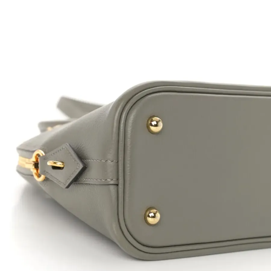 Hermès 1923 Bolide 25 Gris Meyer Evercolor Leather Gold Palladium Hardware