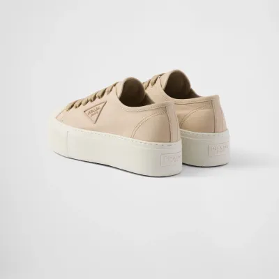 PRADA Desert yellow lace-up sneakers
