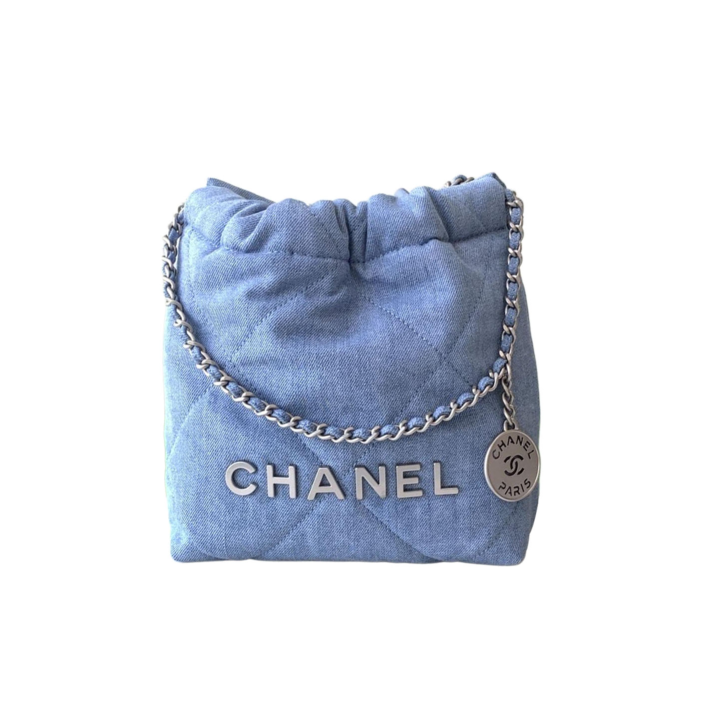 Chanel 22bags Denim Azul Claro / Bolsas de Ombro Azul