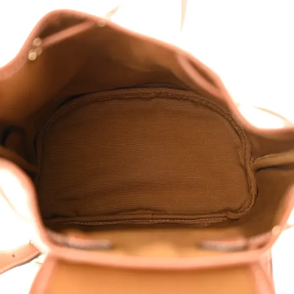 Celine Mini Folco Backpack White Triomphe Canvas & Calfskin Leather Gold Hardware - Image 7