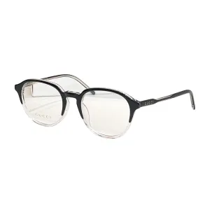 Gucci Boston frame glasses black silver/grey/black/leopard color transparent lens Size 55口18-145
