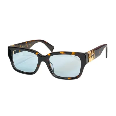 Miu Miu square frame glasses leopard brown/white/eggplant/black/pink/tawny/leopard blue color Size 55口19-140