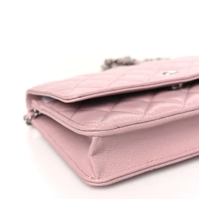 Grade Chanel Wallet On Chain - Light Pink Caviar