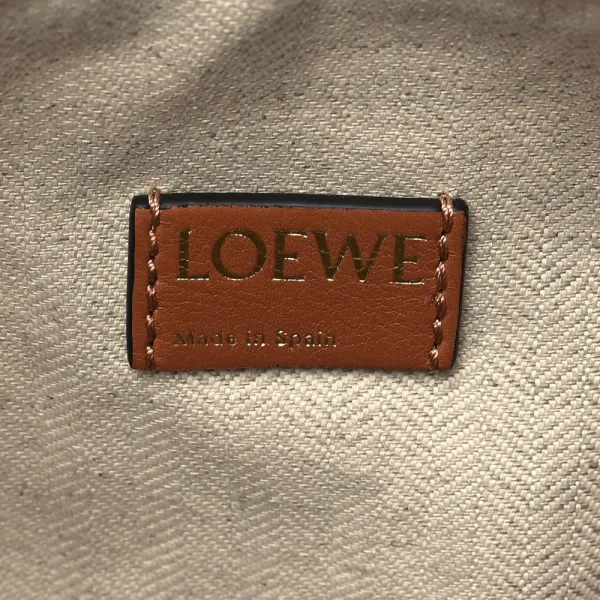 Loewe Cubi Bag Small Ecru Tan Jacquard Anagram Calfskin Leather - Image 2