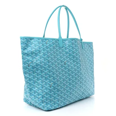 Goyard Saint Louis GM Balise Beach Towel Set Turquoise Goyardine Canvas