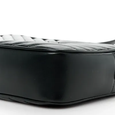 Saint Laurent Medium Lou Camera Bag Black Monogram Calfskin Matelasse Leather Black Hardware