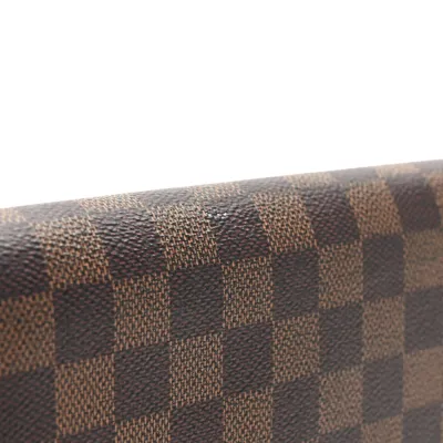 Louis Vuitton Pochette Felicie Chain Wallet PM Damier Ebene Canvas Gold Hardware