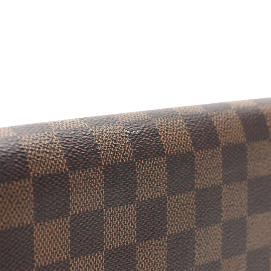 Louis Vuitton Pochette Felicie Chain Wallet PM Damier Ebene Canvas Gold Hardware