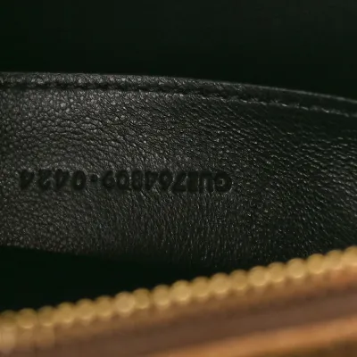 Saint Laurent Mini Camera Bag Golden Leaf Quilted Monogram Suede & Calfskin Leather Gold Hardware