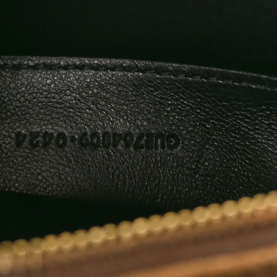 Saint Laurent Mini Camera Bag Golden Leaf Quilted Monogram Suede & Calfskin Leather Gold Hardware