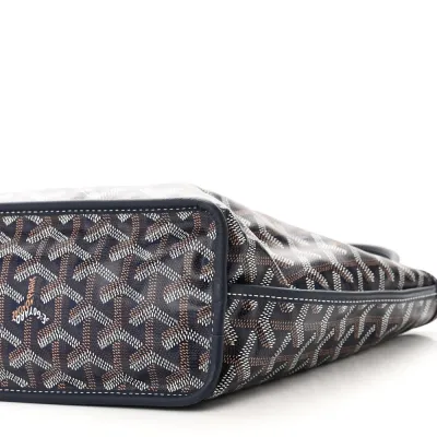 Goyard Reversible Mini Anjou Tote Navy Goyardine Canvas