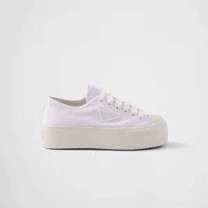 PRADA White lace-up sneakers