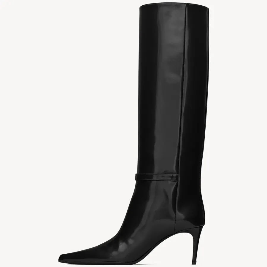 Yves Saint Laurent Mirror leather boots