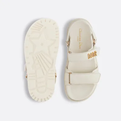 Dior white thick bottom Sandal