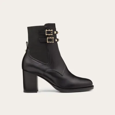 VALENTINO ROCKSTUD Calf rivet ankle boots (heel height 7cm)