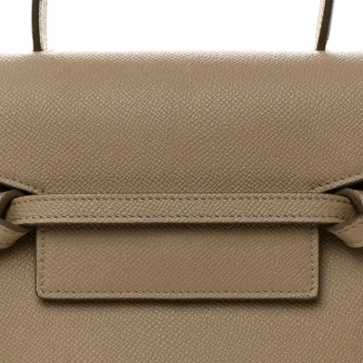 Celine Nano Belt Bag Light Taupe Grained Calfskin Leather Gold Hardware