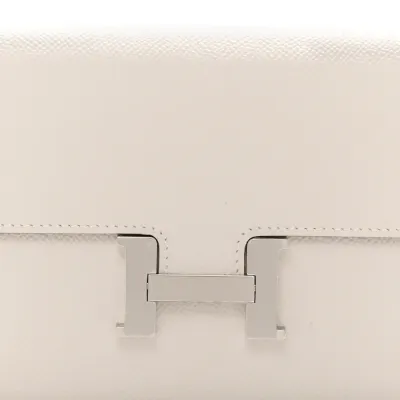 Hermès Constance Long To Go Wallet Gris Pâle Epsom Leather Silver Hardware