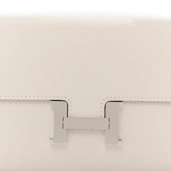 Hermès Constance Long To Go Wallet Gris Pâle Epsom Leather Silver Hardware - Image 9