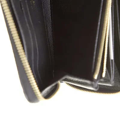 Louis Vuitton Medium Zippy Wallet Black Empreinte Leather Gold Hardware