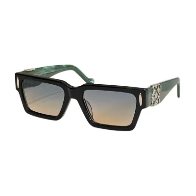 Loewe square frame glasses white/black/black green/black rust/leopard green/leopard brown color Size 56口19-145
