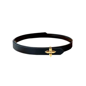 Louis Vuitton Women's Flowergram Reversible Belt In Black/White/Blue Monogram Reverse Canvas With Gold/Silver Hardware 20mm