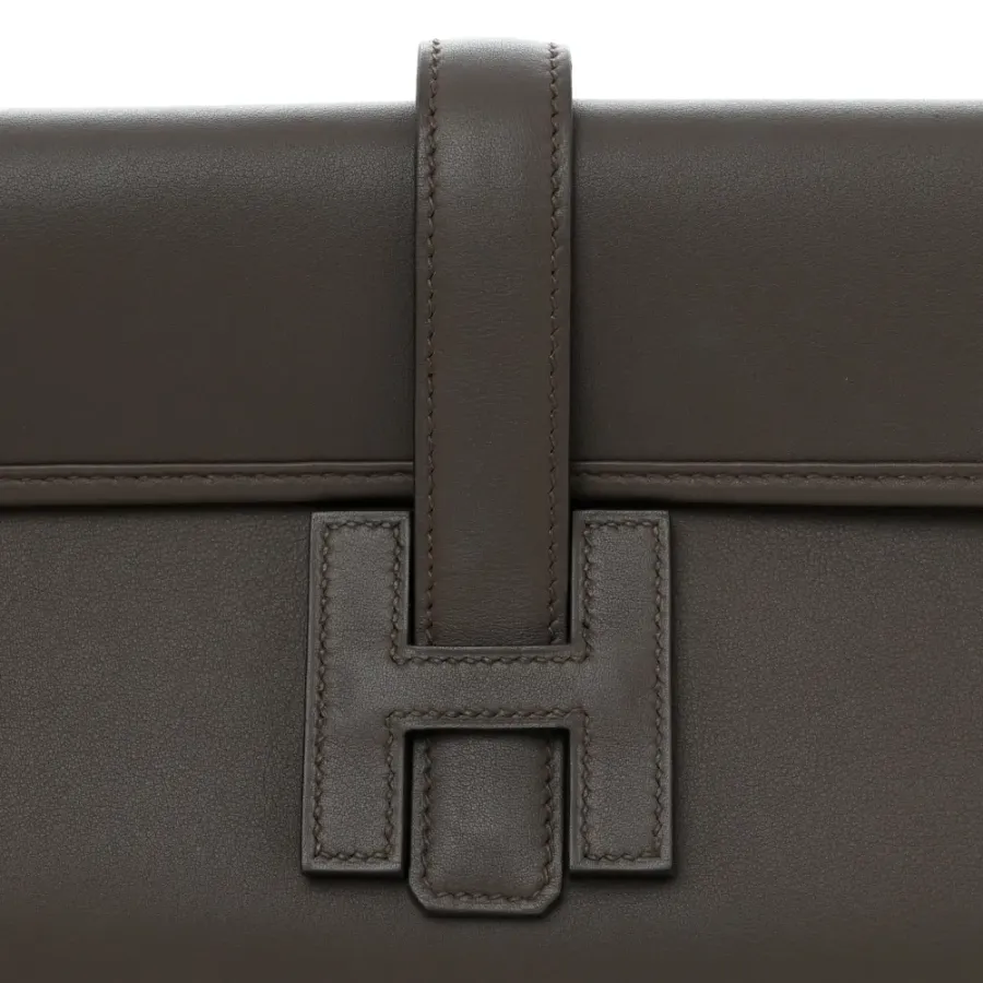 Hermès Jige Elan 29 Clutch Étain Swift Leather