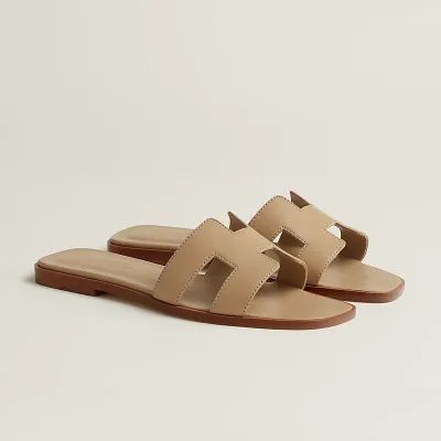 HERMES Oran Beige color Slippers