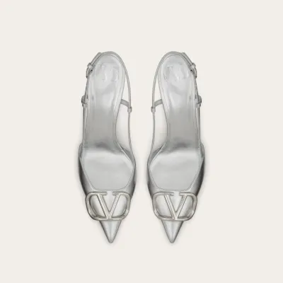 VALENTINO Laminated leather strappy Heels (8cm)