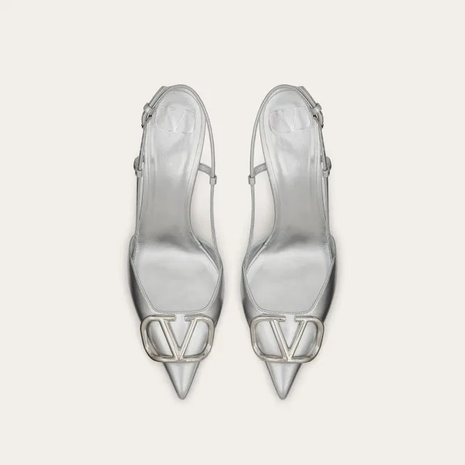 VALENTINO Laminated leather strappy Heels (8cm)